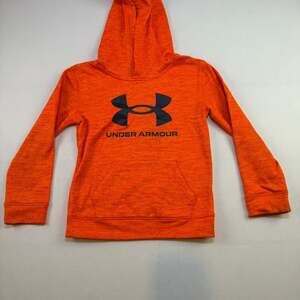 Under Armour Little Boys Big Logo Twist Pullover Hoodie Magma Orange